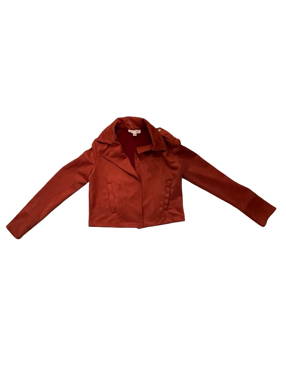 Philosophy Republic Clothing Rust Faux Suede Moto Jacket Women’s XS - Picture 2 of 4